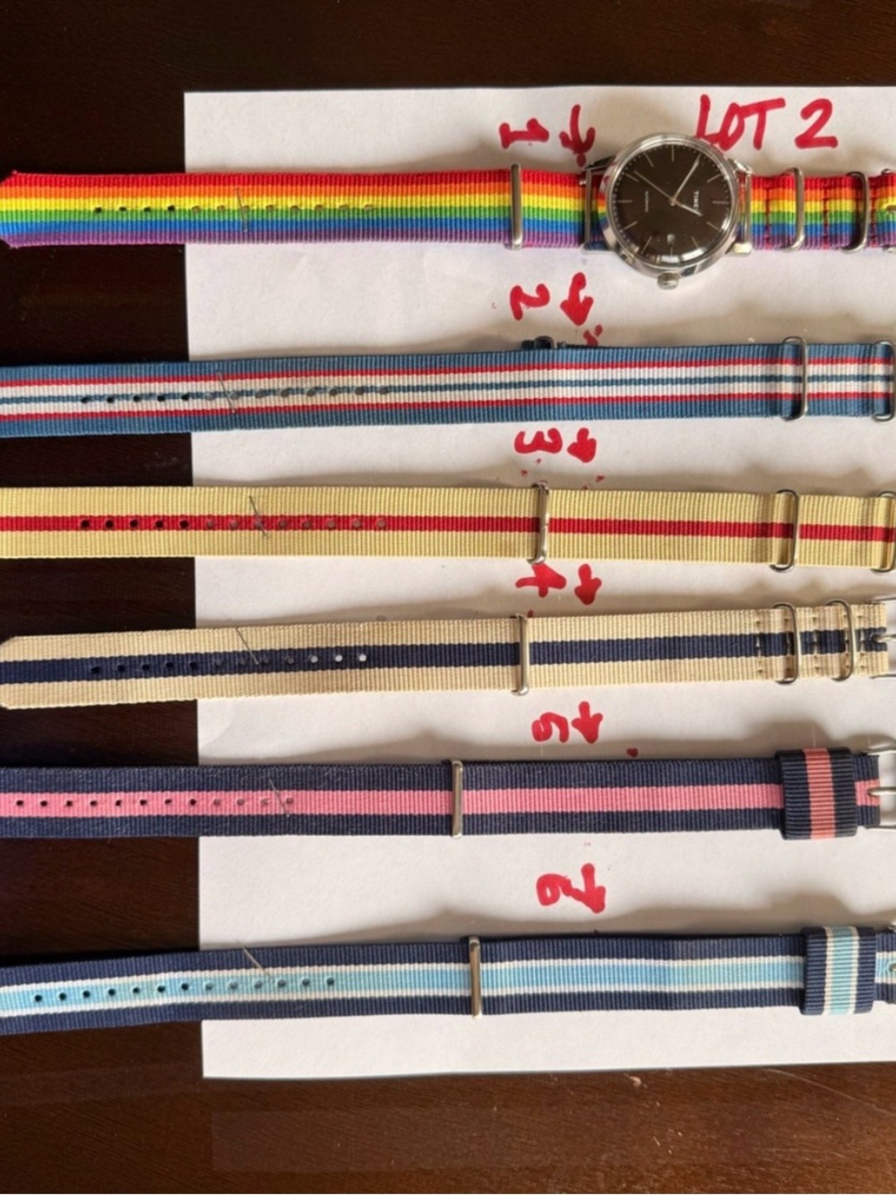 Watch Band Stripe Nylon- Multi-Color